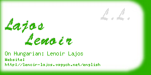 lajos lenoir business card